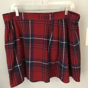 Red and blue Plaid old navy skirt size large L